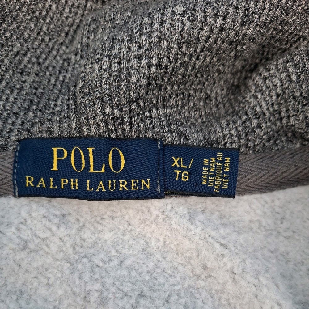 Polo Ralph Lauren Thick Zip Up Hoodie Mens XL Jacket Gray Waffle Knit Hood - Picture 4 of 16